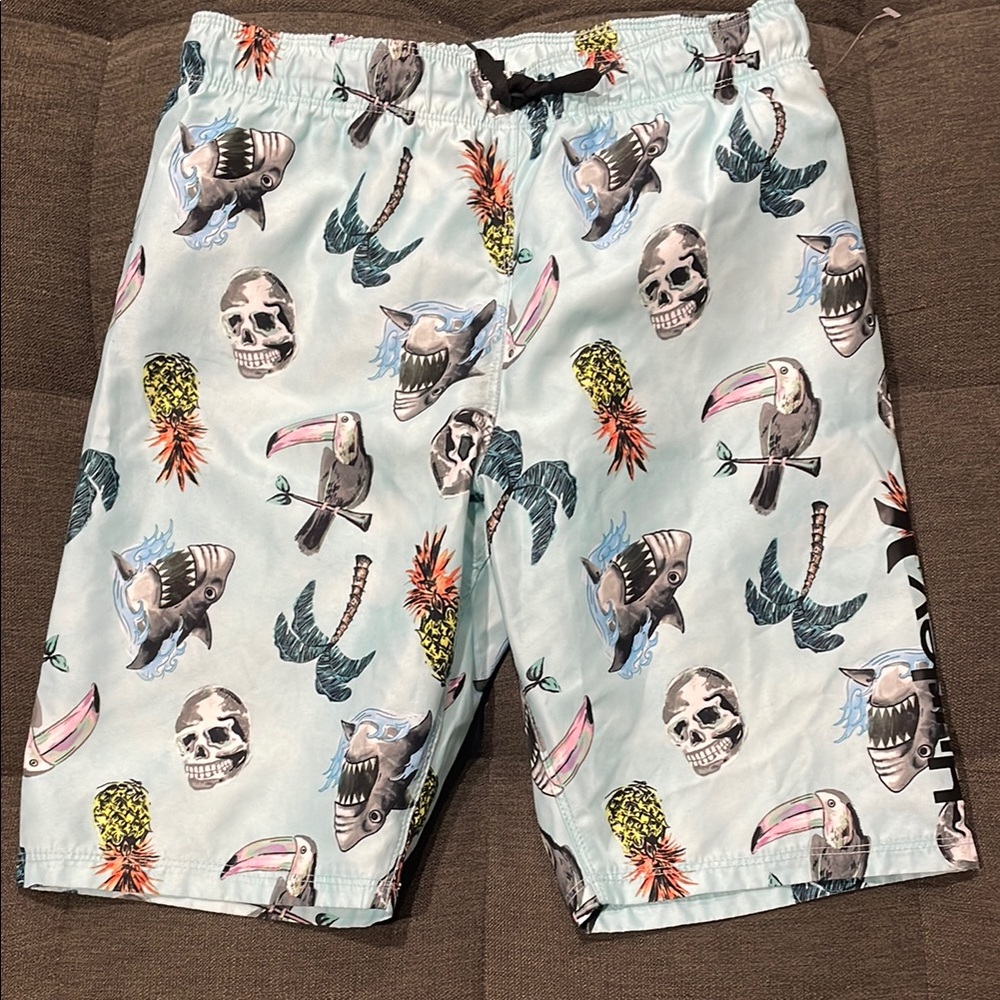 Hurley Tropical Print Boys Swim Shorts size 10/12